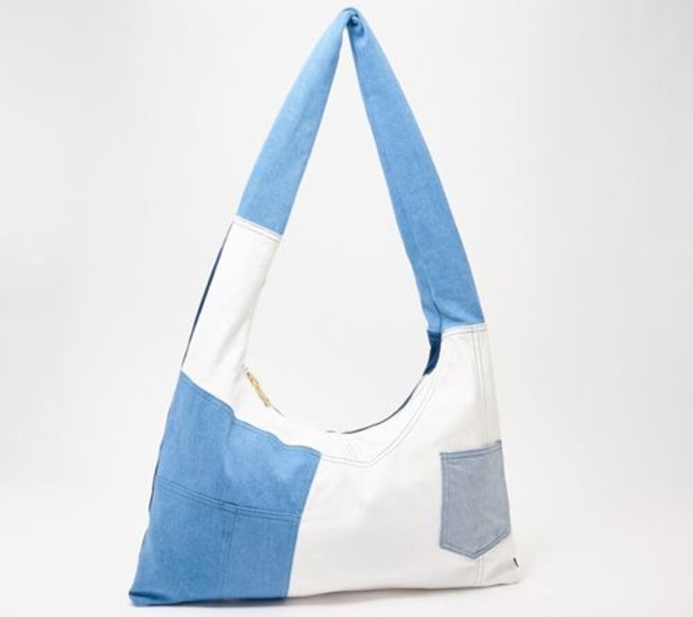 Attitudes by Renee Denim Patchwork Shoulder Bag Denim Combo